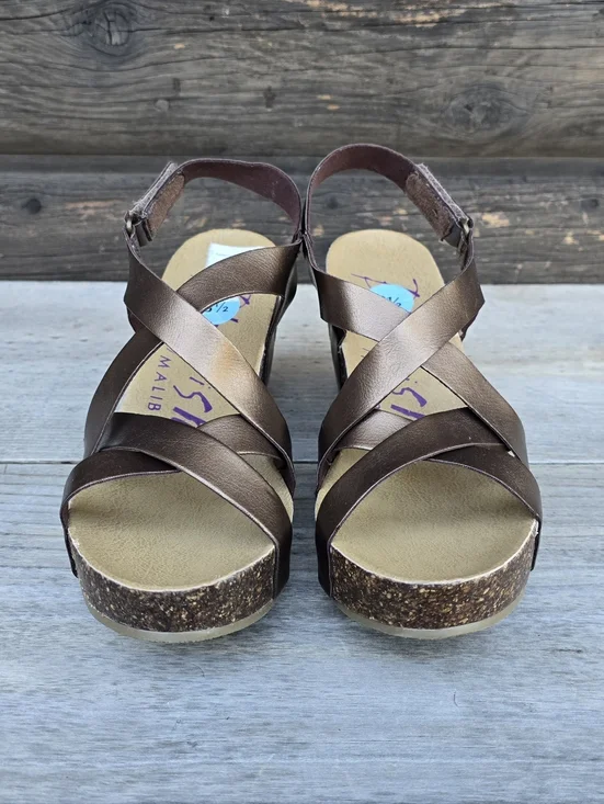 Blowfish Malibu Henrietta Y2K Boho Revival Platform Cork Wedge Sandals 8.5M - Picture 8 of 12